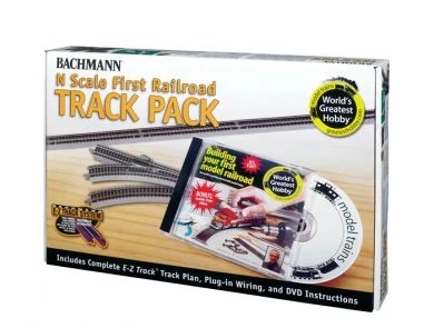 Bachmann N 44896 World's Greatest Hobby First Railroad E-Z Track Pack With Build Your First Model Railroad DVD, Narrated By Actor Michael Gross 1 Bachmann N 44896 World's Greatest Hobby First Railroad E-Z Track Pack With Build Your First Model Railroad DVD, Narrated By Actor Michael Gross
