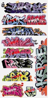 Blair Line HO 2257 Graffiti Decals Set #8