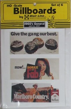 Blair Line HO 2421 1960s Billboards, General Set #1 (6)