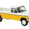 Brekina HO 19814 1960s Jeep Galdiator B Pickup Truck, Yellow/White