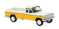 Brekina HO 19814 1960s Jeep Galdiator B Pickup Truck, Yellow/White