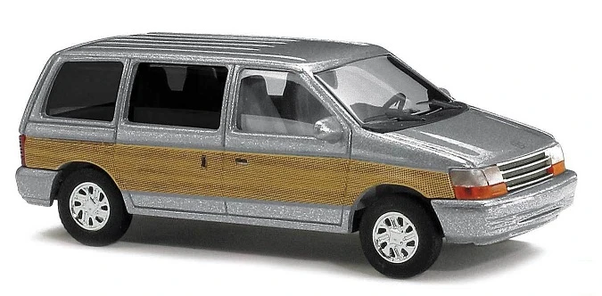 Busch HO 44623 1990 Plymouth Voyager Minivan, Silver With Wood Panels 1 Busch HO 44623 1990 Plymouth Voyager Minivan, Silver With Wood Panels