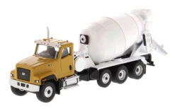 Diecast Masters HO 85512 Highline Series Cat CT681 Concrete Mixer, Yellow/White