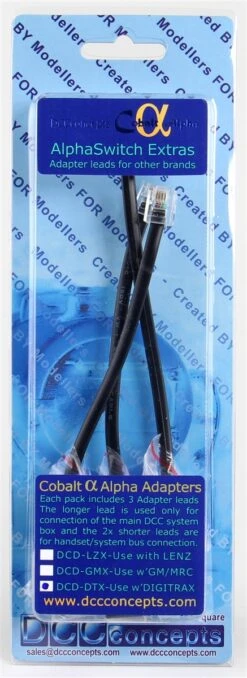 DCC Concepts DTX Cobalt Alpha Adapter For Digitrax