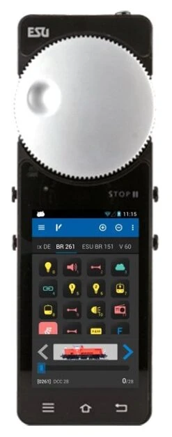 ESU 50114 Mobile Control II Remote Control Single Handset For ECoS (with Lanyard And USB-Cable)