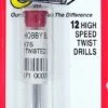Excel 50075 #75 High Speed Twist Drills (12)