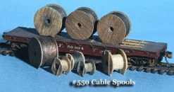 Fine N Scale 550 Cable Spools, Assorted Sizes (16)
