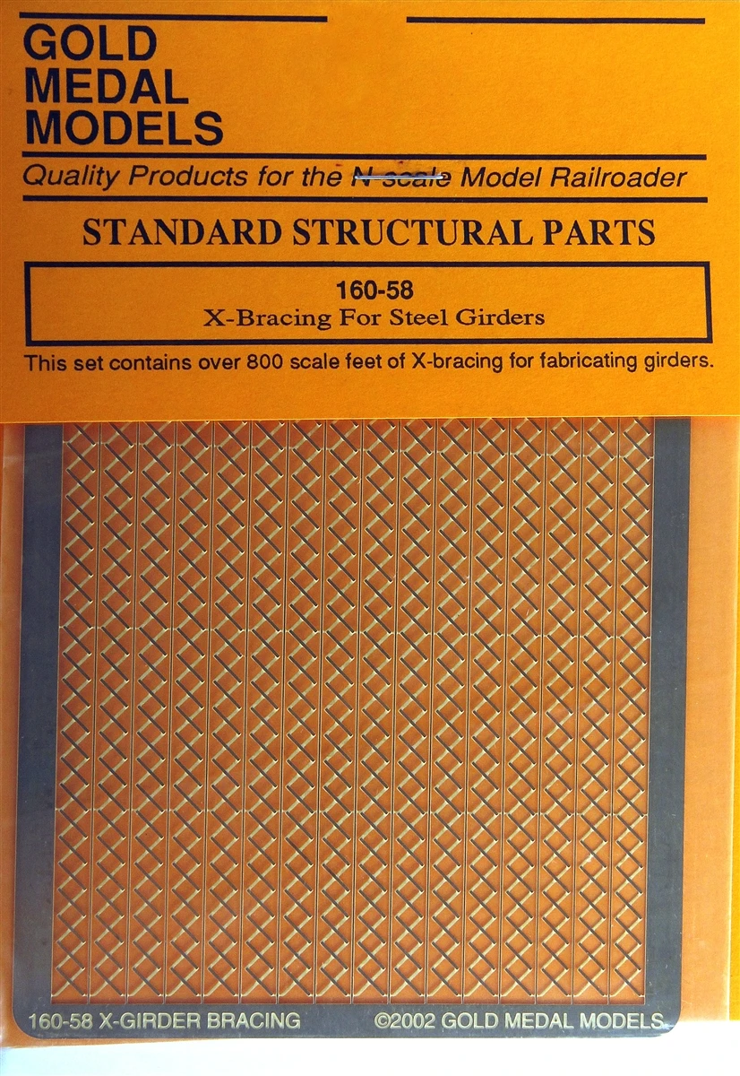 Gold Medal Models N 160-58 X-Bracing For Steel Girders (800 Scale Feet) 2 Gold Medal Models N 160-58 X-Bracing For Steel Girders (800 Scale Feet) - Image 2