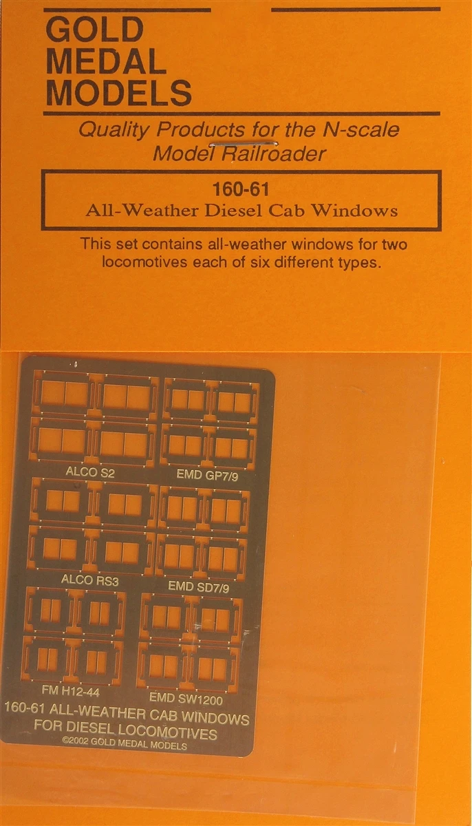 Gold Medal Models N 160-61 All-Weather Diesel Cab Windows 2 Gold Medal Models N 160-61 All-Weather Diesel Cab Windows - Image 2