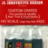JL Innovative Design HO 423 Large Gray Crates With Assorted Fruit And Food Labels (4)