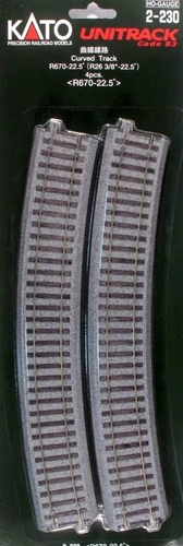 Kato HO 2230 Unitrack R670mm 26-3/8" Right Curved (4)