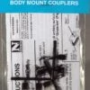 Micro-Trains N 00102014 (1027) Short Shank Body Mount Couplers (2 Pair, Unassembled)