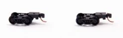 Micro-Trains N 00302042 (1037) Barber Roller Bearing Trucks With Medium Extension Couplers (1 Pair, Assembled)