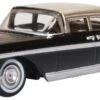 Oxford Diecast HO 87CE57001 1957 Cadillac Eldorado Brogham, Ebony Stainless Steel