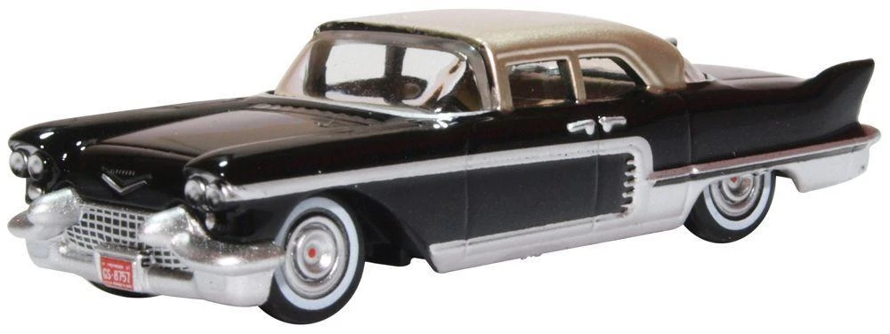 Oxford Diecast HO 87CE57001 1957 Cadillac Eldorado Brogham, Ebony Stainless Steel 1 Oxford Diecast HO 87CE57001 1957 Cadillac Eldorado Brogham, Ebony Stainless Steel