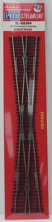 Peco HO SLU8364 Code 83 Unifrog #6 Diamond Crossing