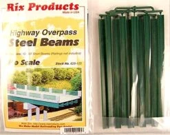 Rix Products HO 628-0125 Highway Overpass Steel Beams (10-Pack)