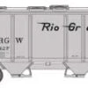 Roundhouse HO 2397 PS-2 2003 2-Bay Covered Hopper, Denver And Rio Grande Western #18327
