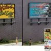 Walthers SceneMaster HO 949-4253 Wall-Mounted Billboard Kits (3)