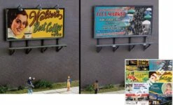Walthers SceneMaster HO 949-4253 Wall-Mounted Billboard Kits (3)