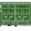 Athearn Genesis HO G68993 50' PC&F Box Car With 8'+8' Youngstown Doors, Evergreen #3648