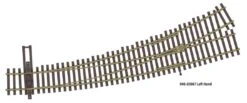 Walthers Track HO 948-83067 Code 83 Nickel Silver Curved Turnout, Left Hand